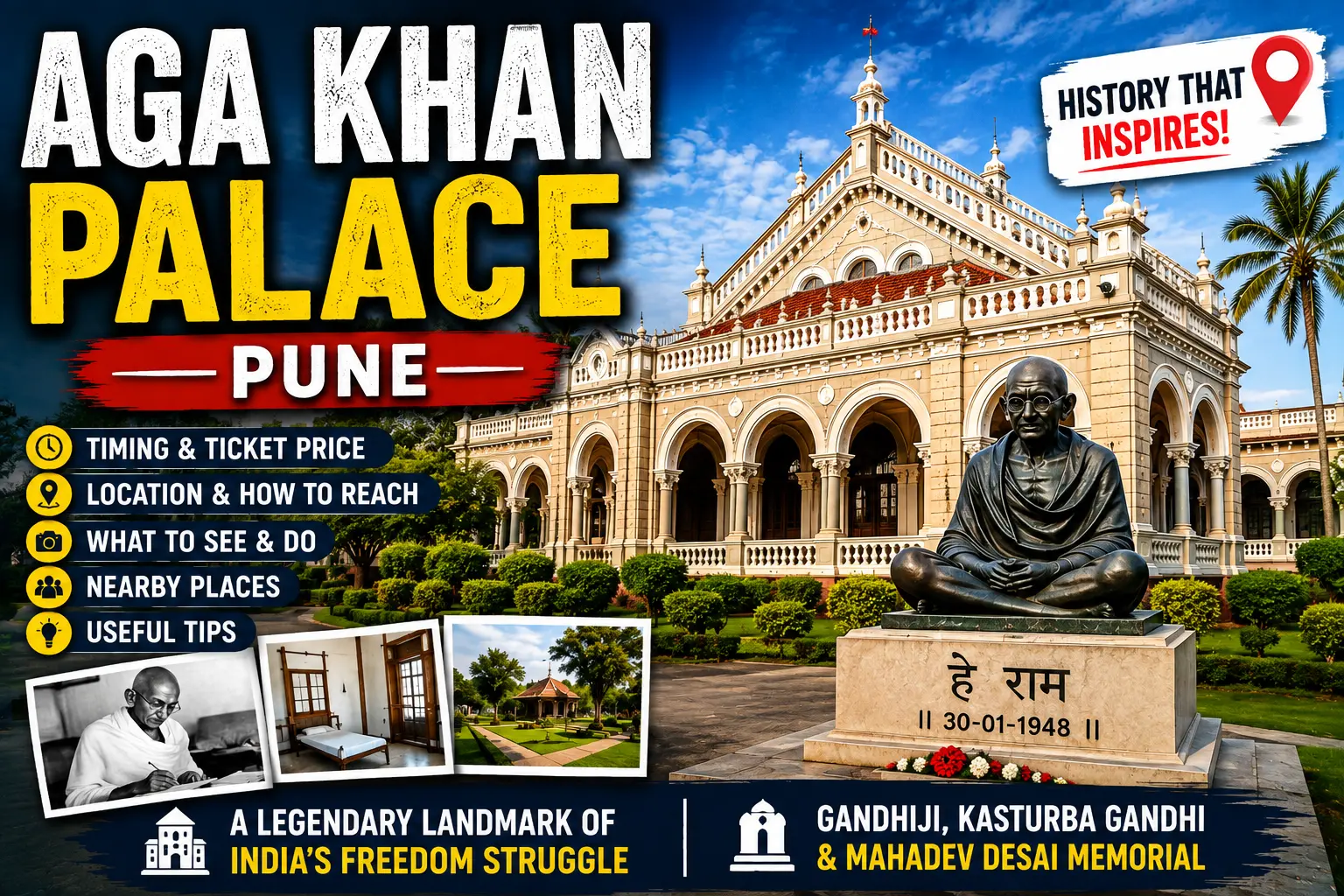 Aga Khan Palace Pune: Timing, Ticket Price, Location & Complete Travel Guide