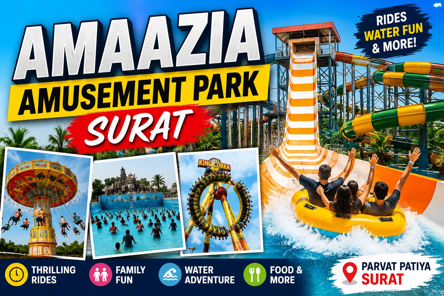 Amaazia Amusement Park Surat – Ticket Price, Timing, Rides, Location