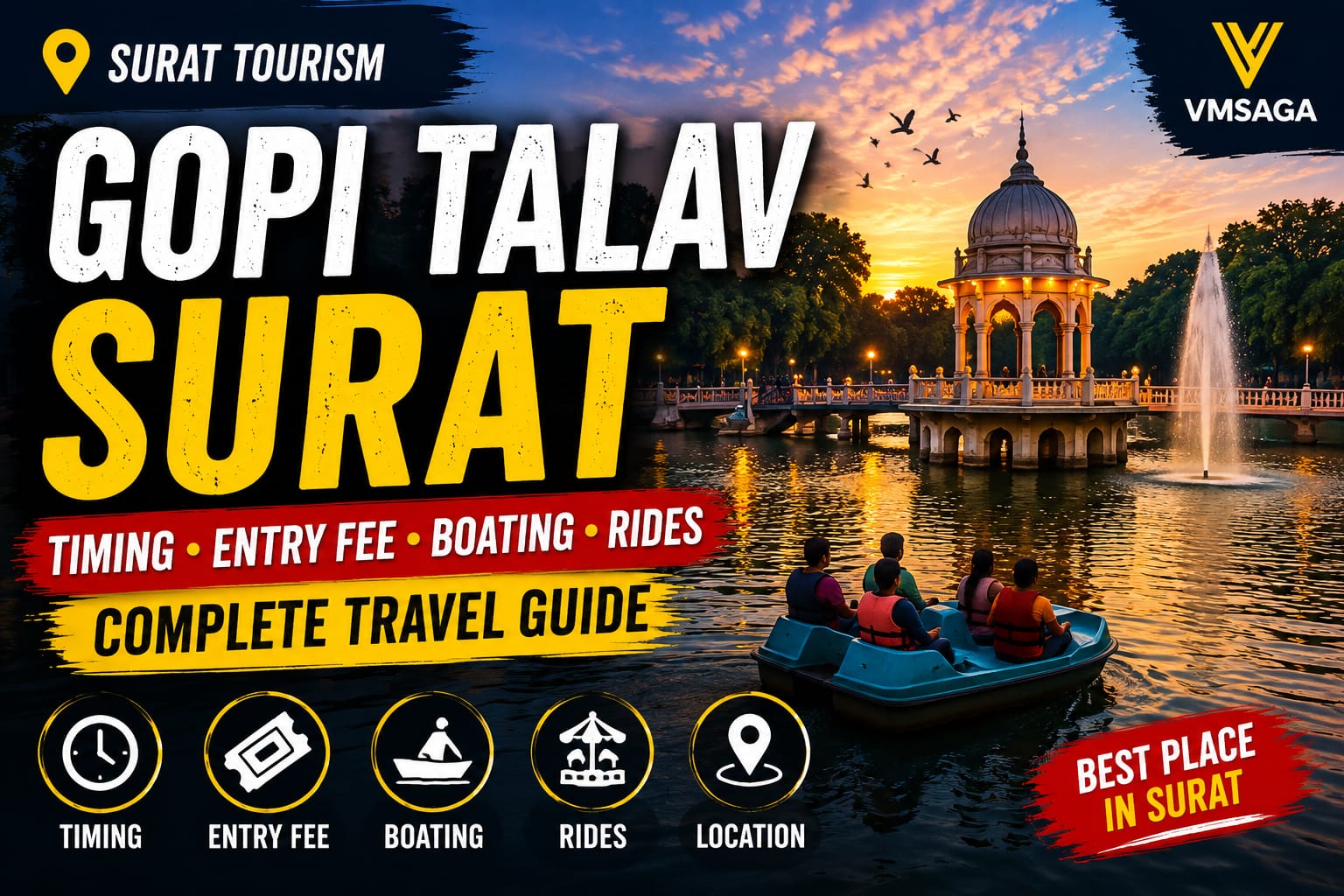 Gopi Talav Surat: Timing, Entry Fee, Boating, Rides & Complete Surat Travel Guide